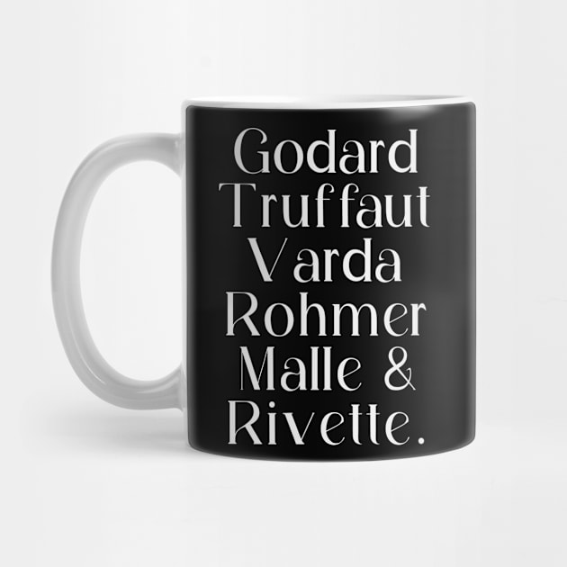 Godard Truffaut Varda Rohmer Malle Rivette - French New Wave Cinema Legends by Trendsdk